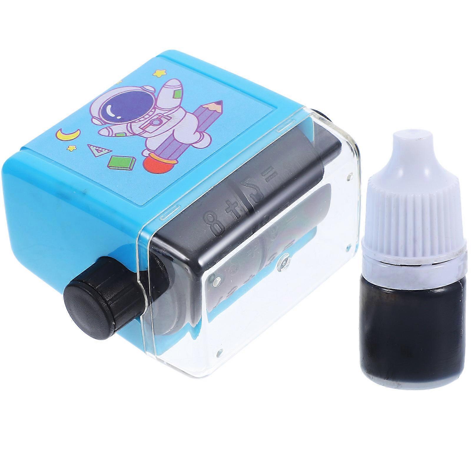 Math Roller Stamp Teaching Stamps for Kids 1Set Ergonomic Design Blue