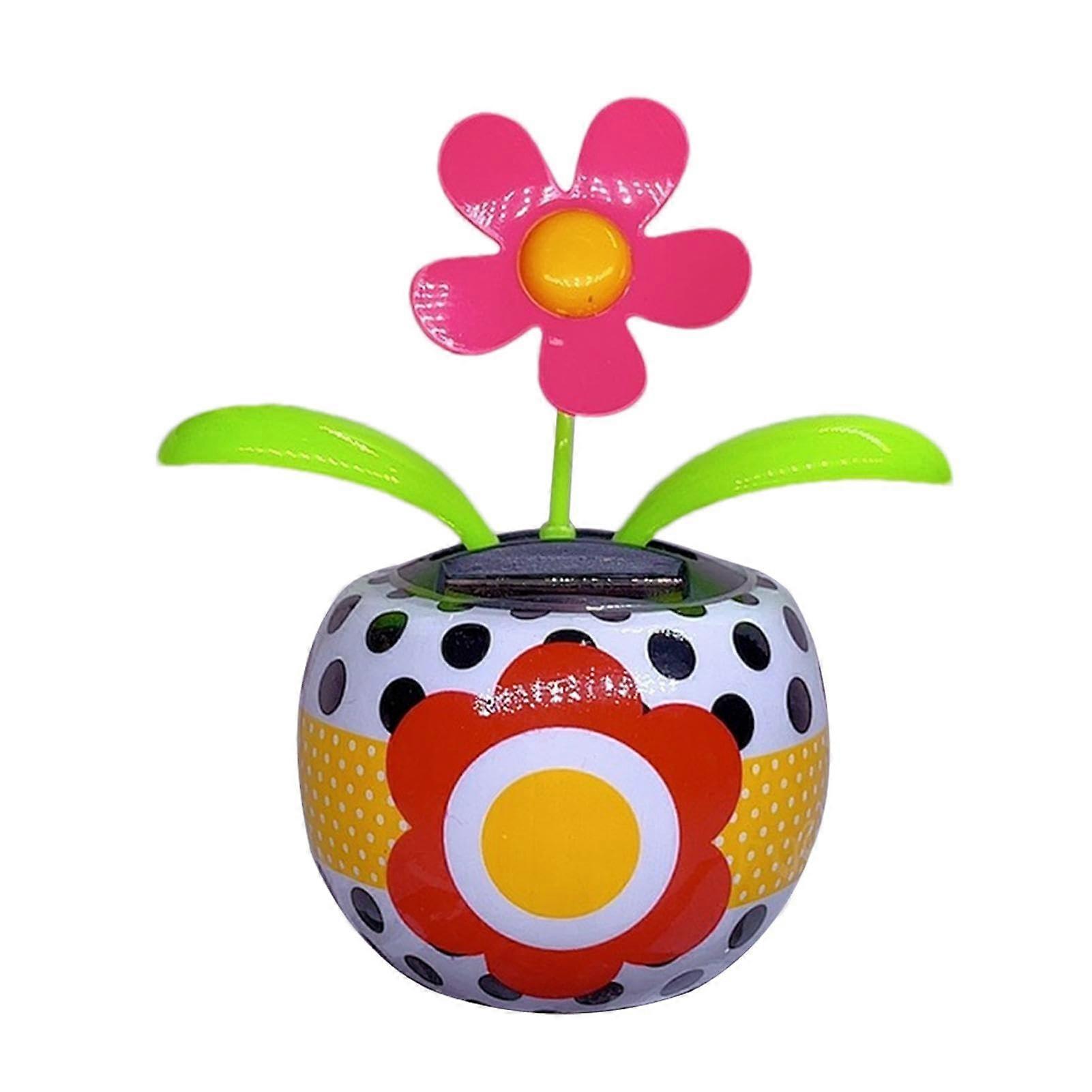 Solar Dancing Flower for Car Dashboard, Durable PET Solar Powered Swinging Ornament