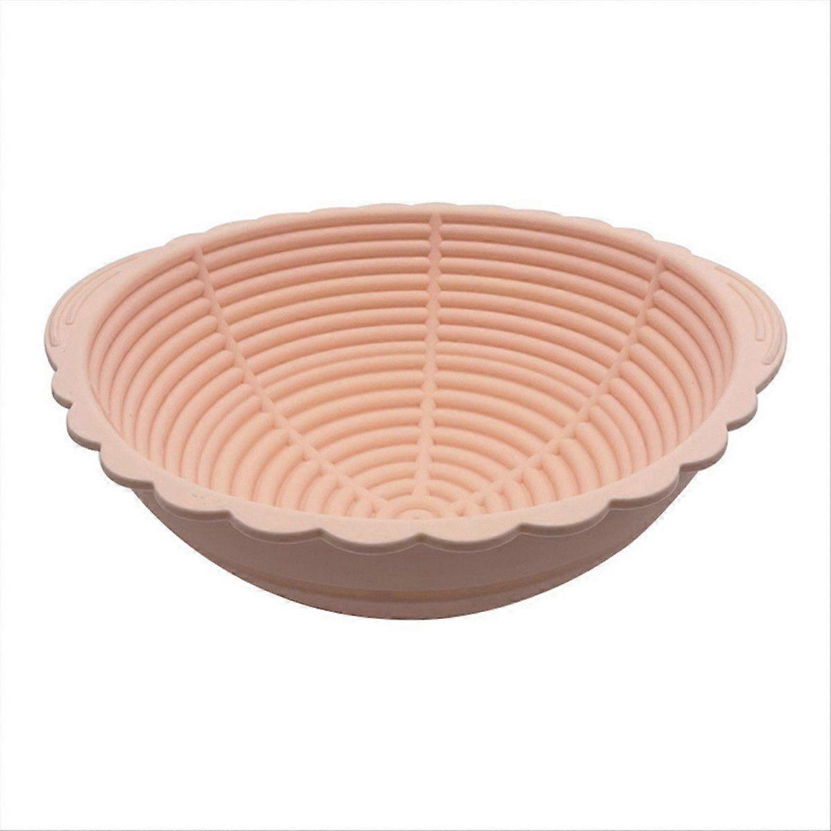 Bread Proofing Basket,Silicone Round Bread Foldable Sourdough Baking Basket Waterproof Proofing Bowls,Pink