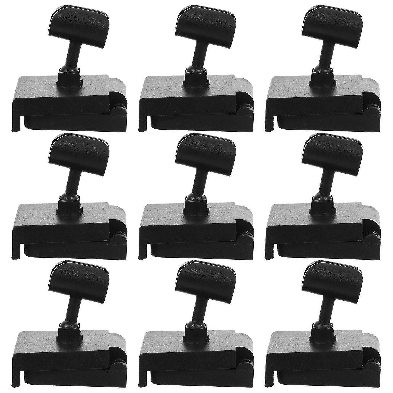 Mobile Microphone Mount Clamp for Secure Fixing 10Pcs Black ABS Material