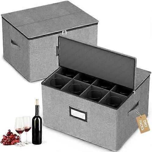 China Storage Containers (2 Pack Stemware Storage Box)