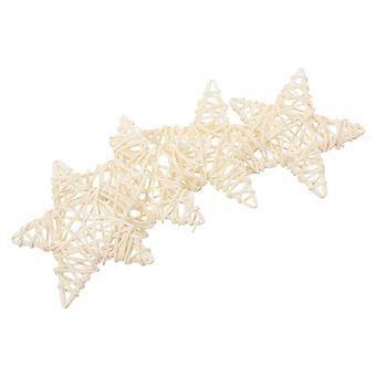 4Pcs Pentagramm Rattan Kaninchen Spielzeug kreative Lebensmittel Leckage Spielzeug Lustiges Haustier Beißen Spielzeug Hamster spielendes Spielzeug Hund Zähne putzen Spielzeug Stern Rattan Spielzeug Bildungsmäßig 