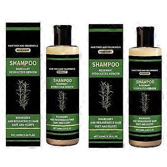 2x Hydrolyzed Keratin Rosemary Hair Growth Shampoo, Natural Thickening & Strengthening Shampoo for Nourished, Soft, Fluffy Hair