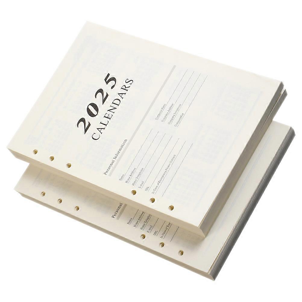Loose Leaf Notepad Refills for Writing 2Sets A5 Paper Beige