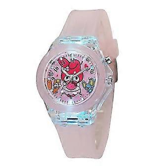 Lichtgevend horloge met dierenprint voor meisjes - Modieus lichtgevend uurwerk met siliconen bandje