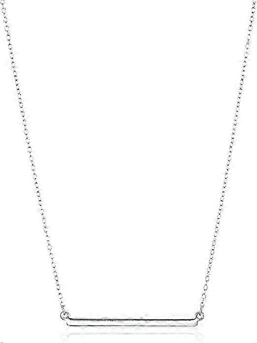 Sterling Silver Horizontal Bar Necklace, 18