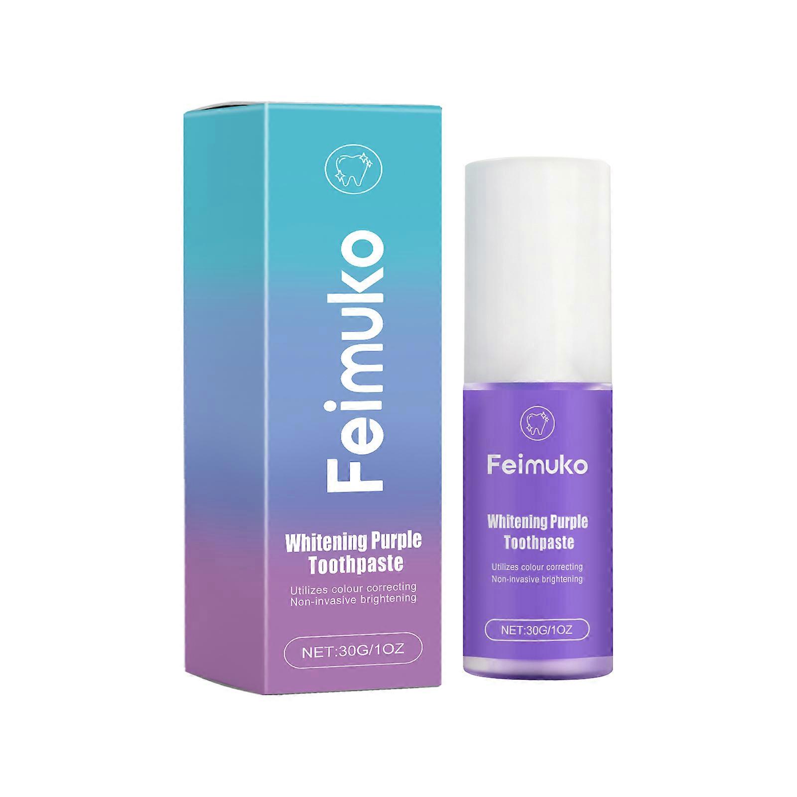 2pcsPurple Toothpaste, Fresh Mint Gentle Clean & Brighten Teeth