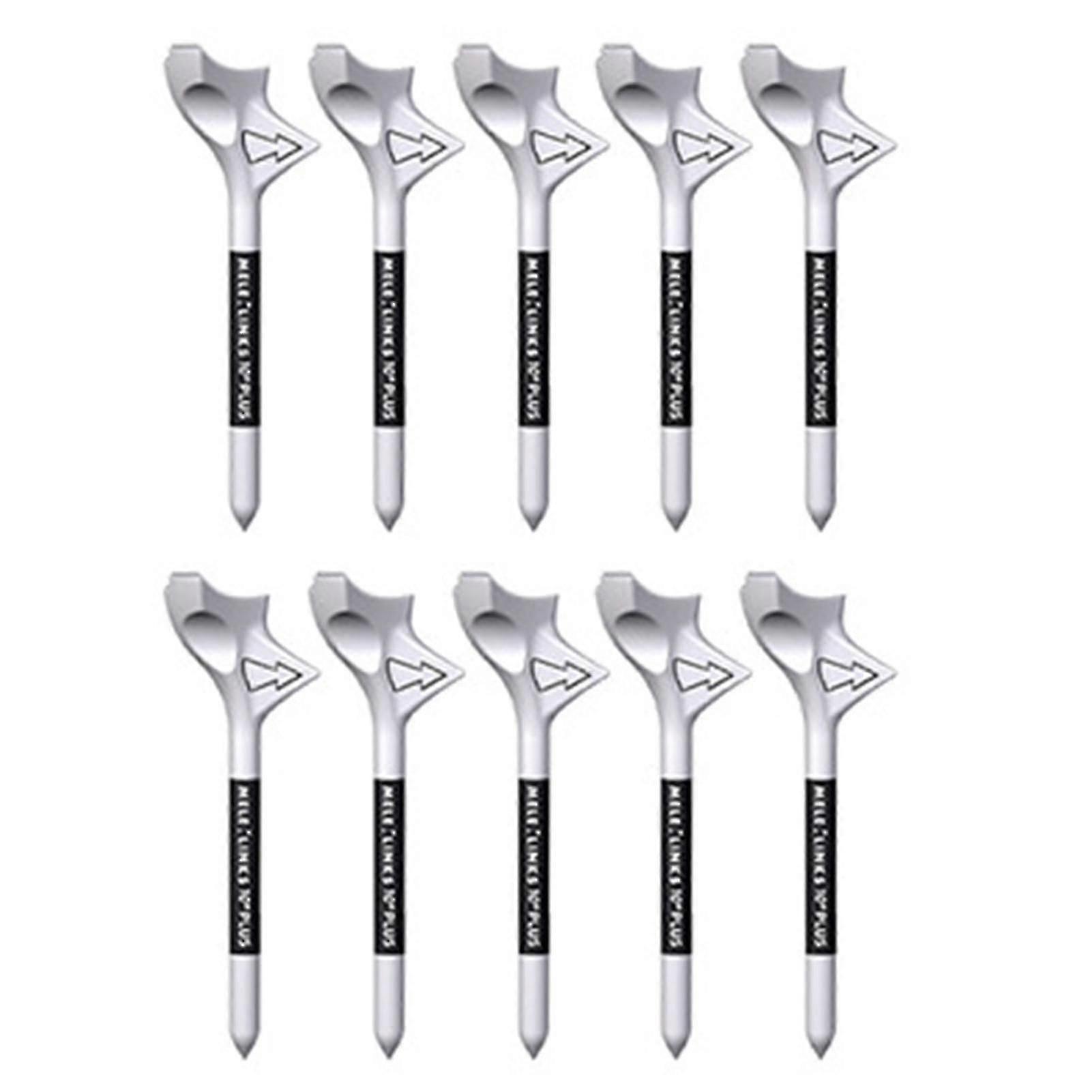 Portable Oblique Insertion Golf Tees 10pcs Wear-resistant Tees To Increase Distance And Decrease Friction Professional Golf Accessories