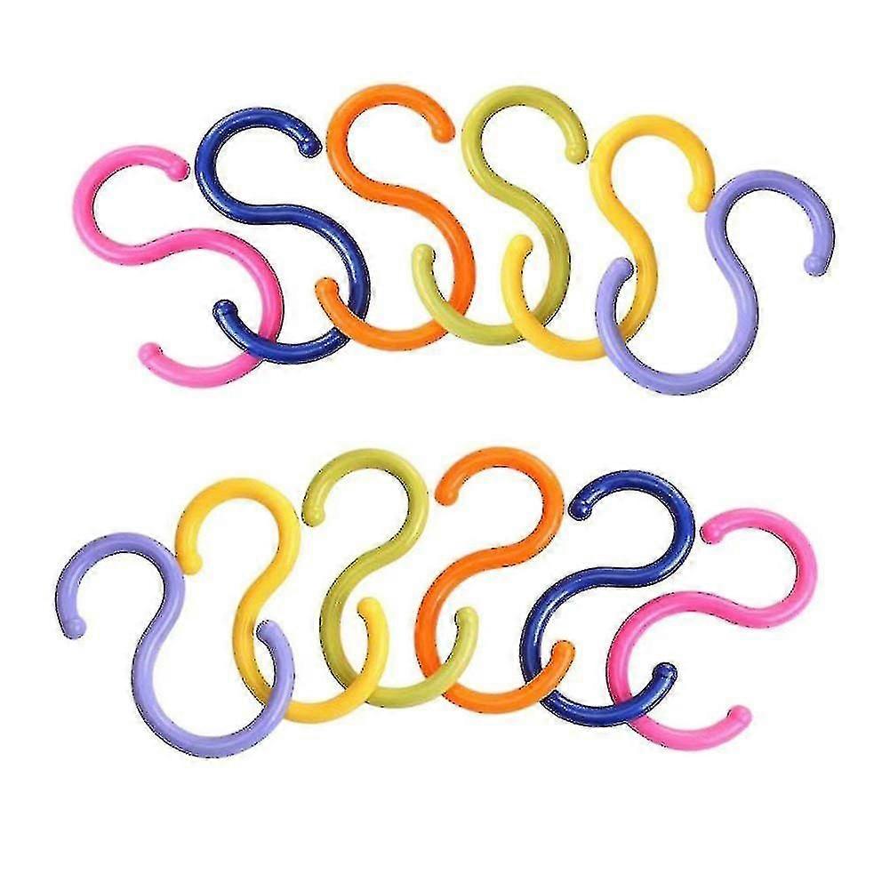 Multi Purpose Plastic S Shaped Hook Pack Of 12