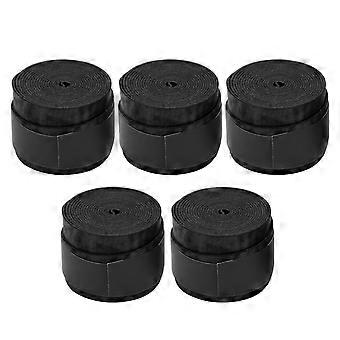 5PCS Handle Overgrip NonSticky respirável Matte Racket Grip Tape para raquetes de tênis de mesa de badminton (preto)