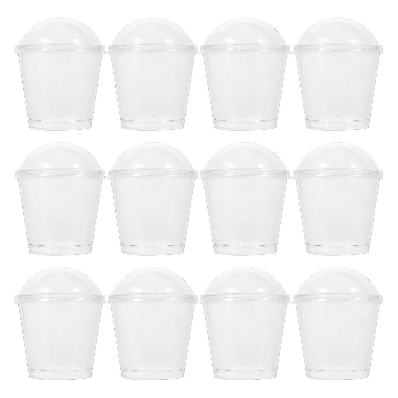 Plastic Dessert Cups Transparent Serving Cups for Storage Use 50Sets