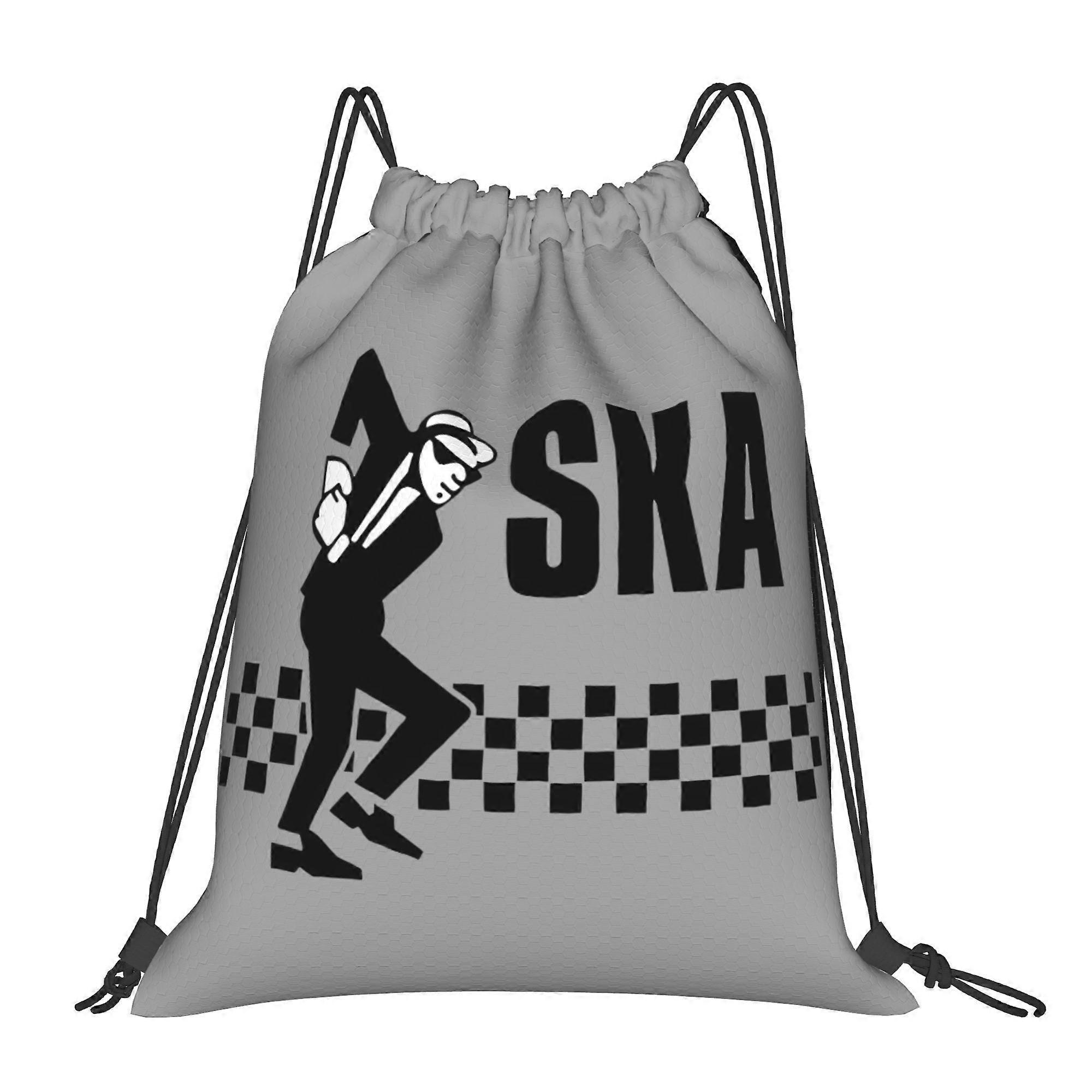 Ska Pattern Drawstring Bags-Gqazw