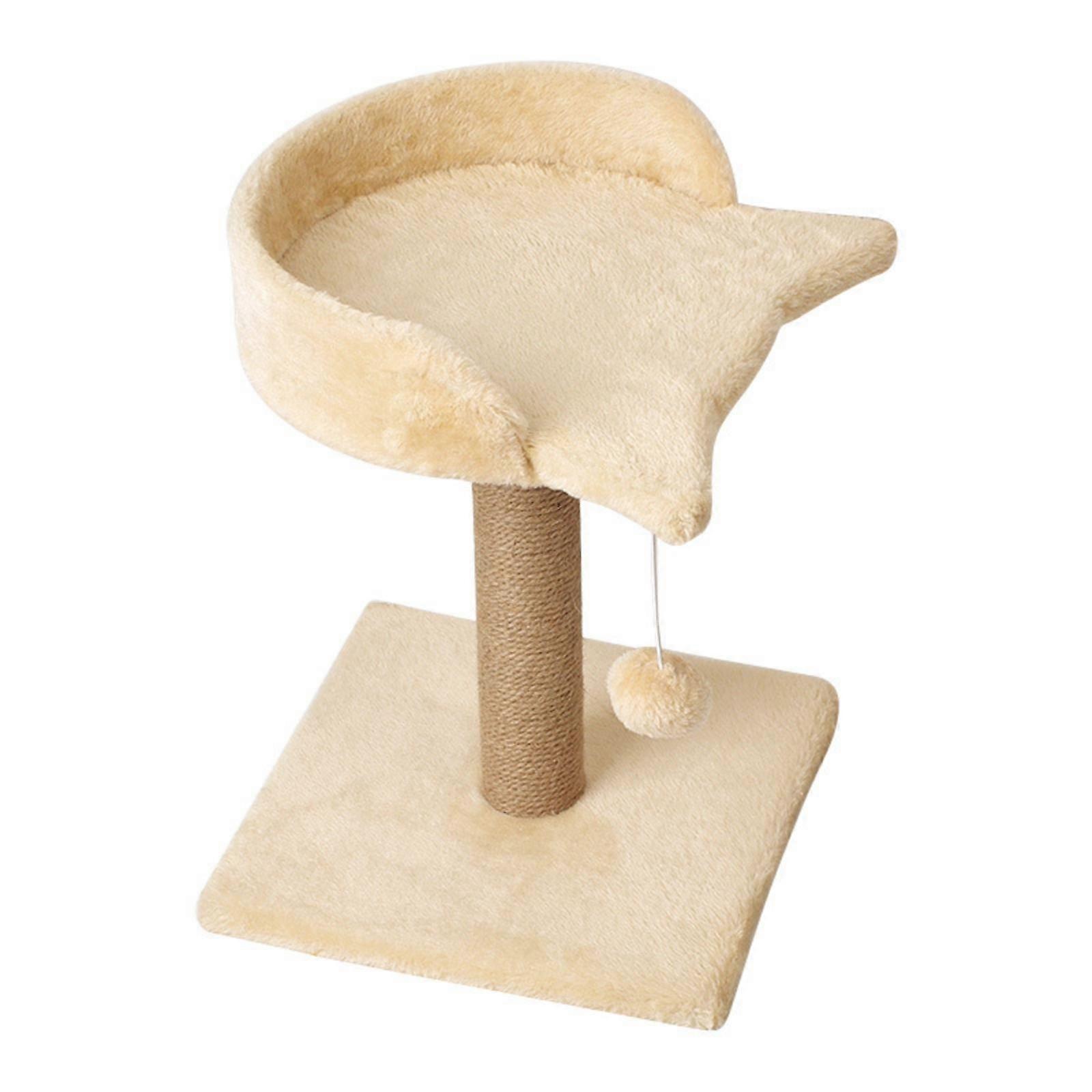 Cat Tree with Perch Bed Space-Saving Cat Scratching Post with Bed Sturdy