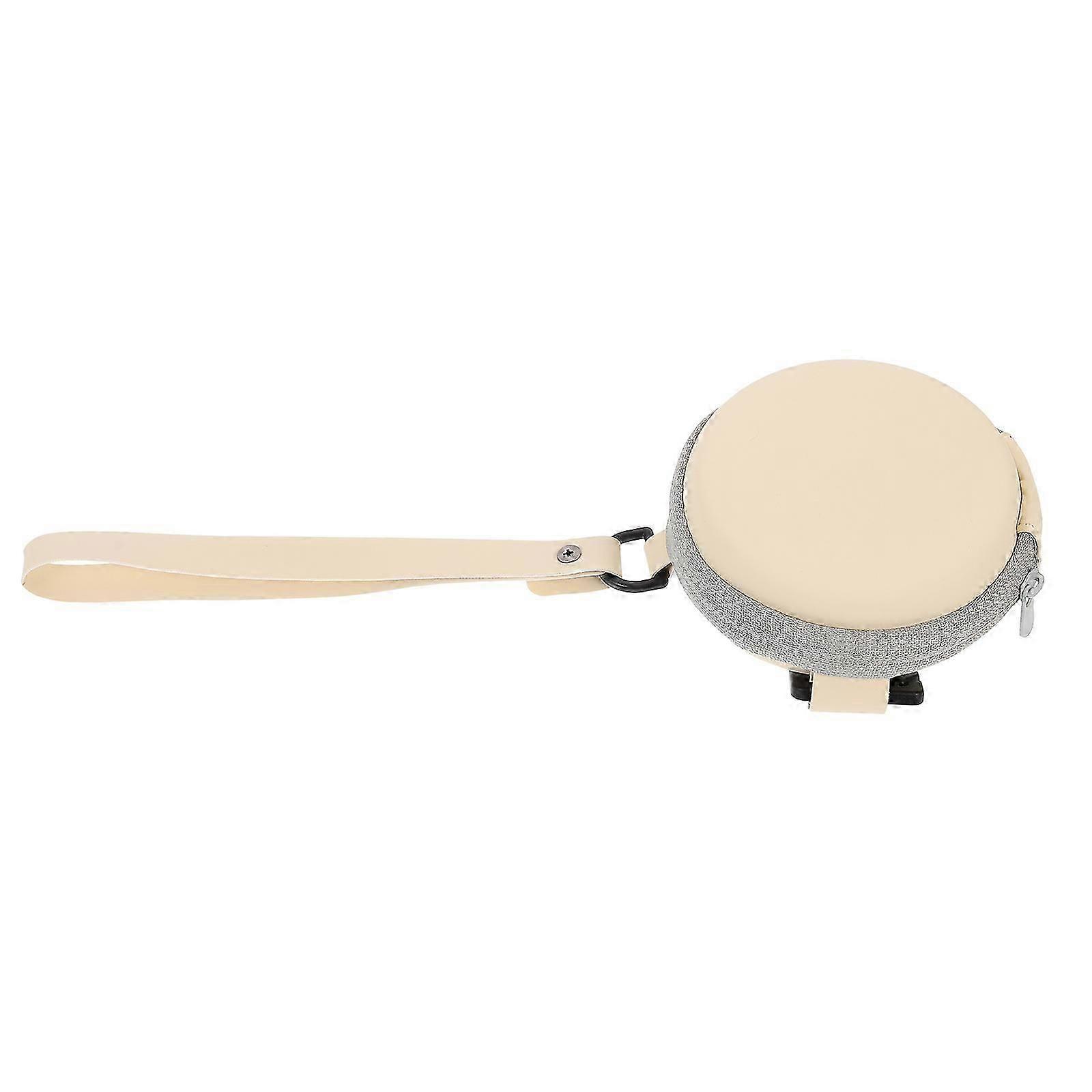 Glasses Case 3Pcs Beige Round Folding Sunglasses Storage Carrier
