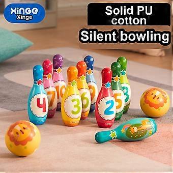 Indoor Kids Activity: Children's Bowling Toy Set with Soft Quiet Ball