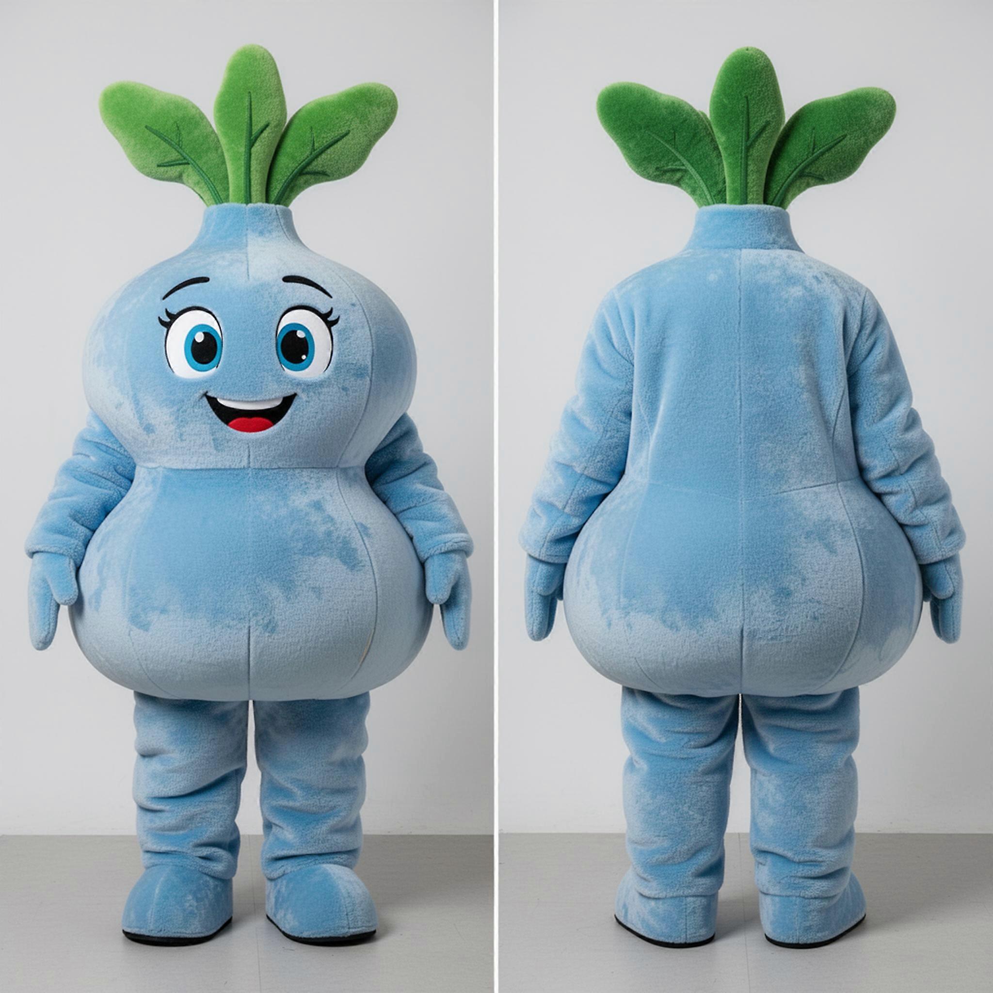 MASTICOT Sky Blue Plump Turnip Mascot