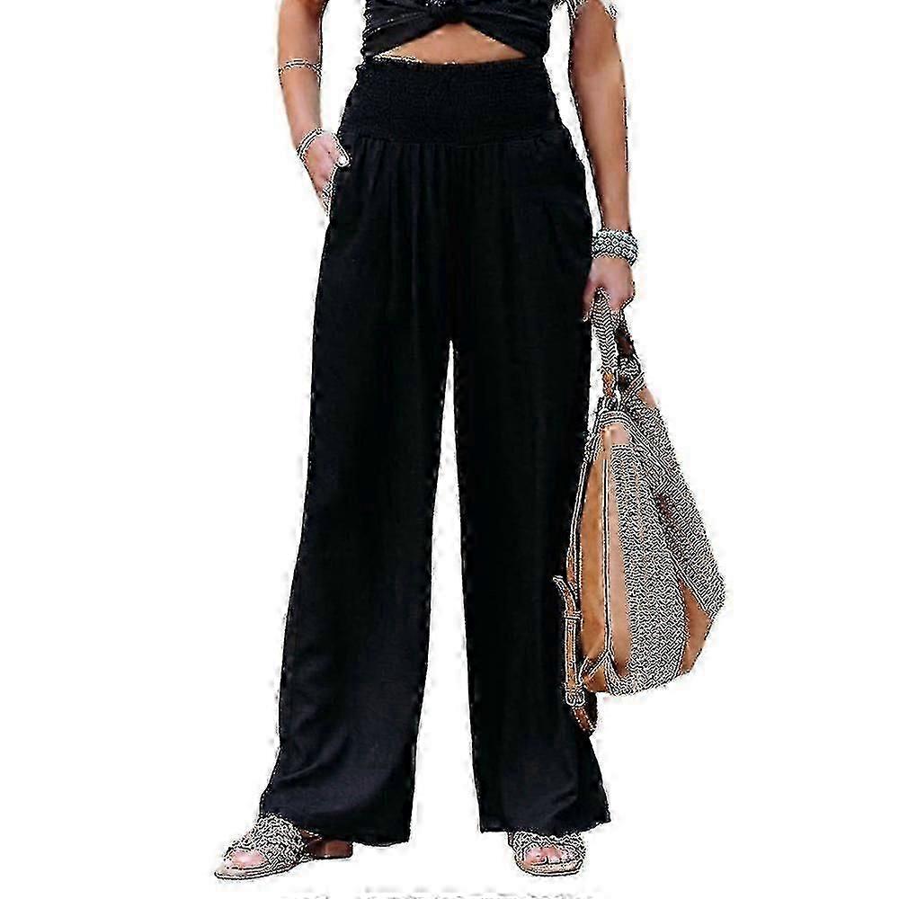Women's Solid Wide Leg Long Pants