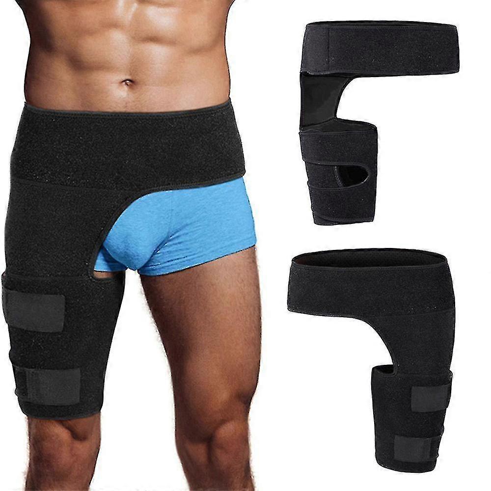 Hip Brace for Sciatica Relief Hamstring Compression Sleeve Groin Brace Silicon Band Adjustable Suppo
