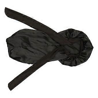 Hair Bonnets Wide-Brimmed for Hair Use 3Pcs Black Elastic Band Sleeping Caps