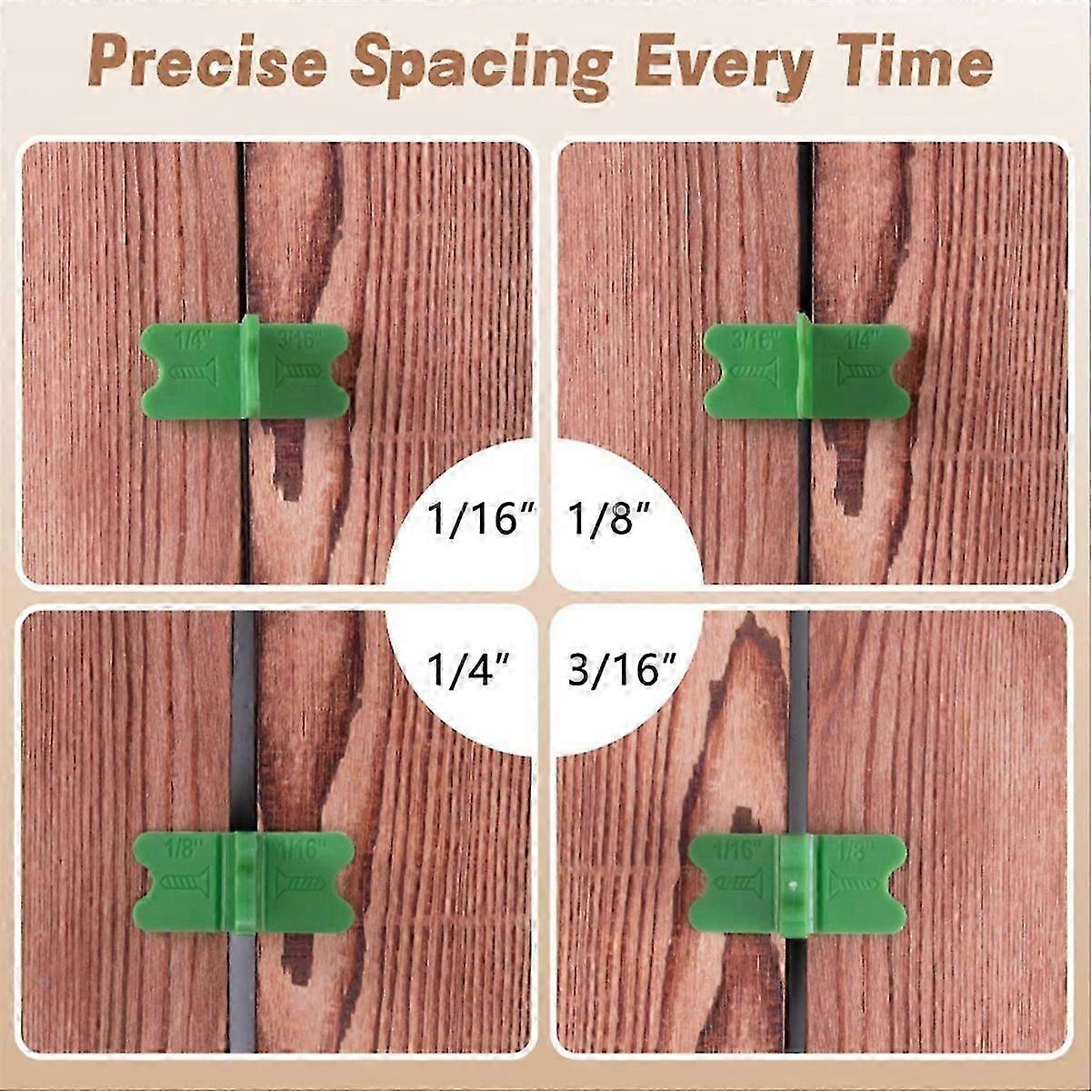 4Pcs ABS Deck Spacer Tool,4 Thicknesses Deck Board Spacers