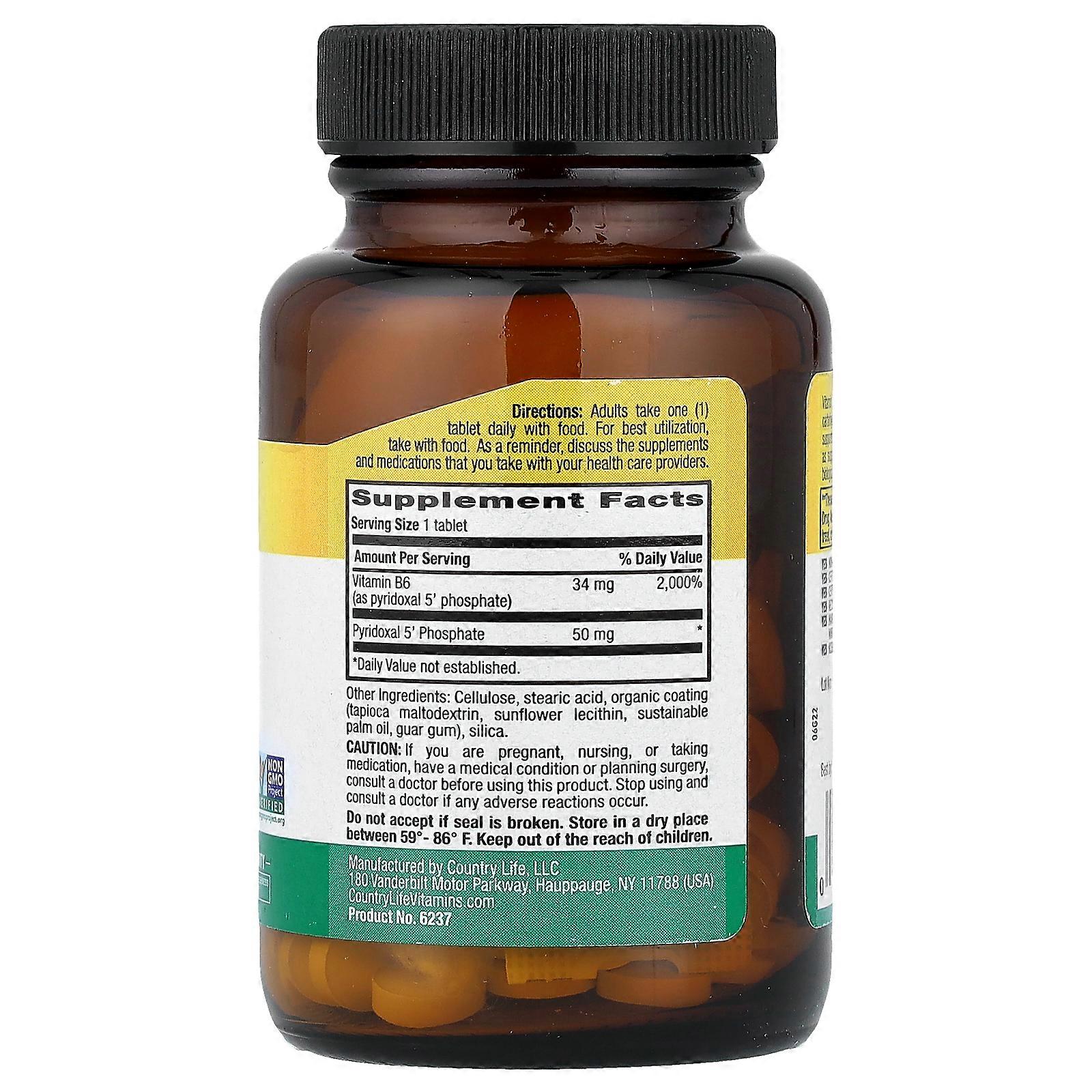 Country Life, P-5-P, 100 Tablets