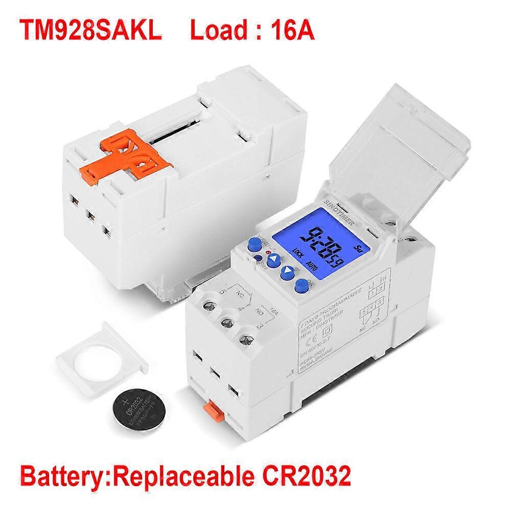 Lcd Backlight Display Timer With Lock Function Replaceable Battery Rail Timer Switch 16a 30a