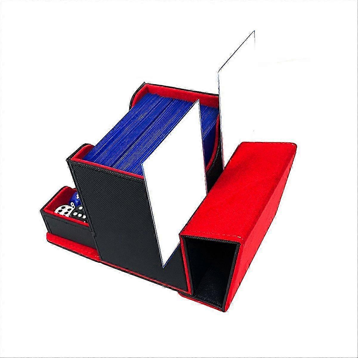 Card Protector, Large Capacity Storage Box Black+Orange