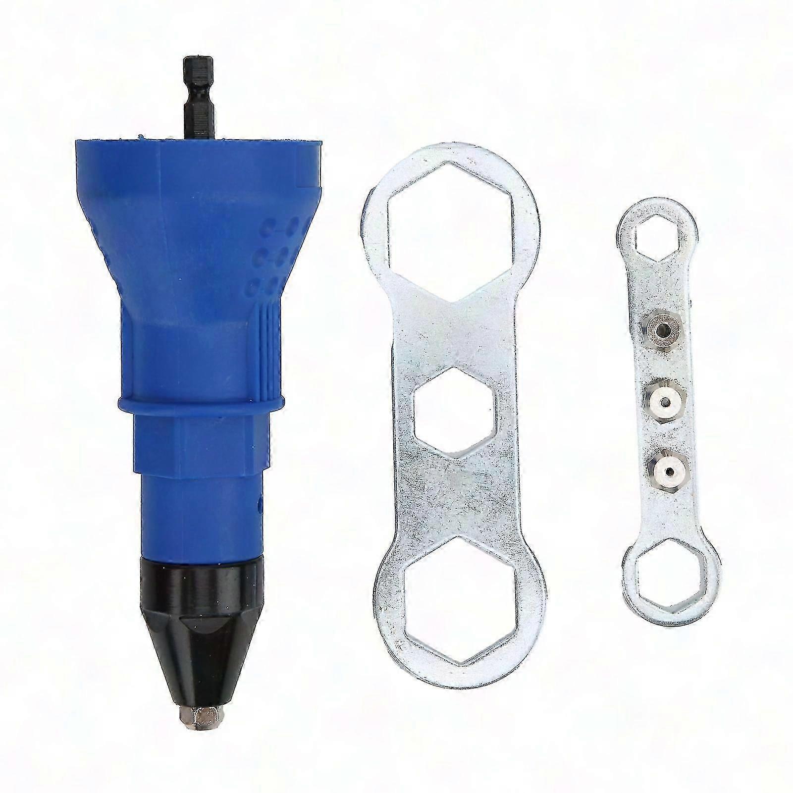 Electric Riveter Gun Head & Rivet Drill Adapter Set