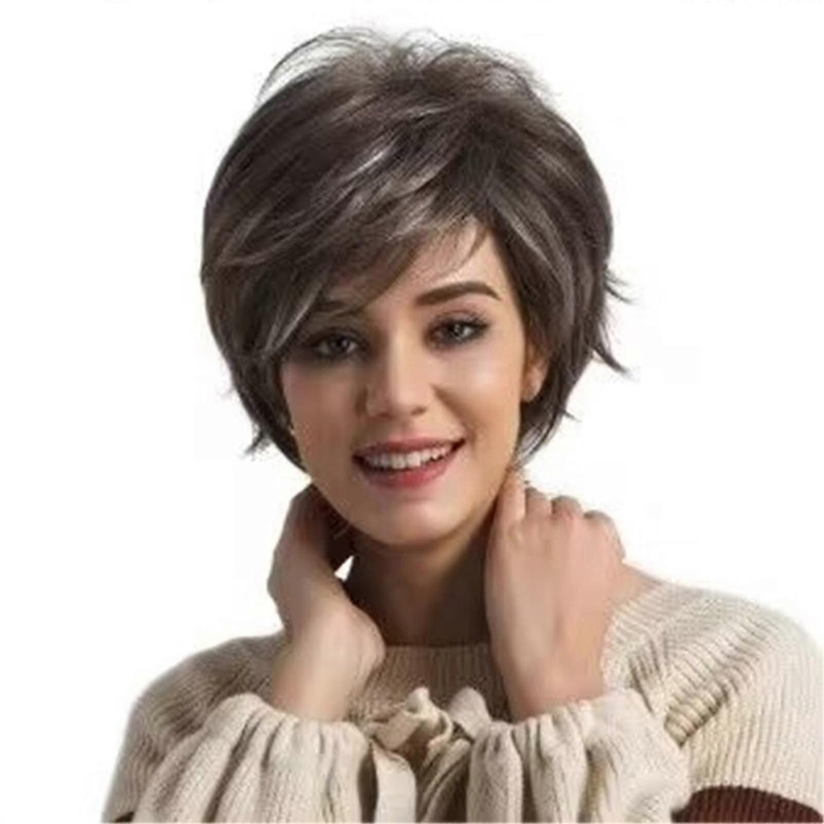 Short Cut Wig Comcompatible withtable Breathable Design Full Head Wigs compatible with Work Office