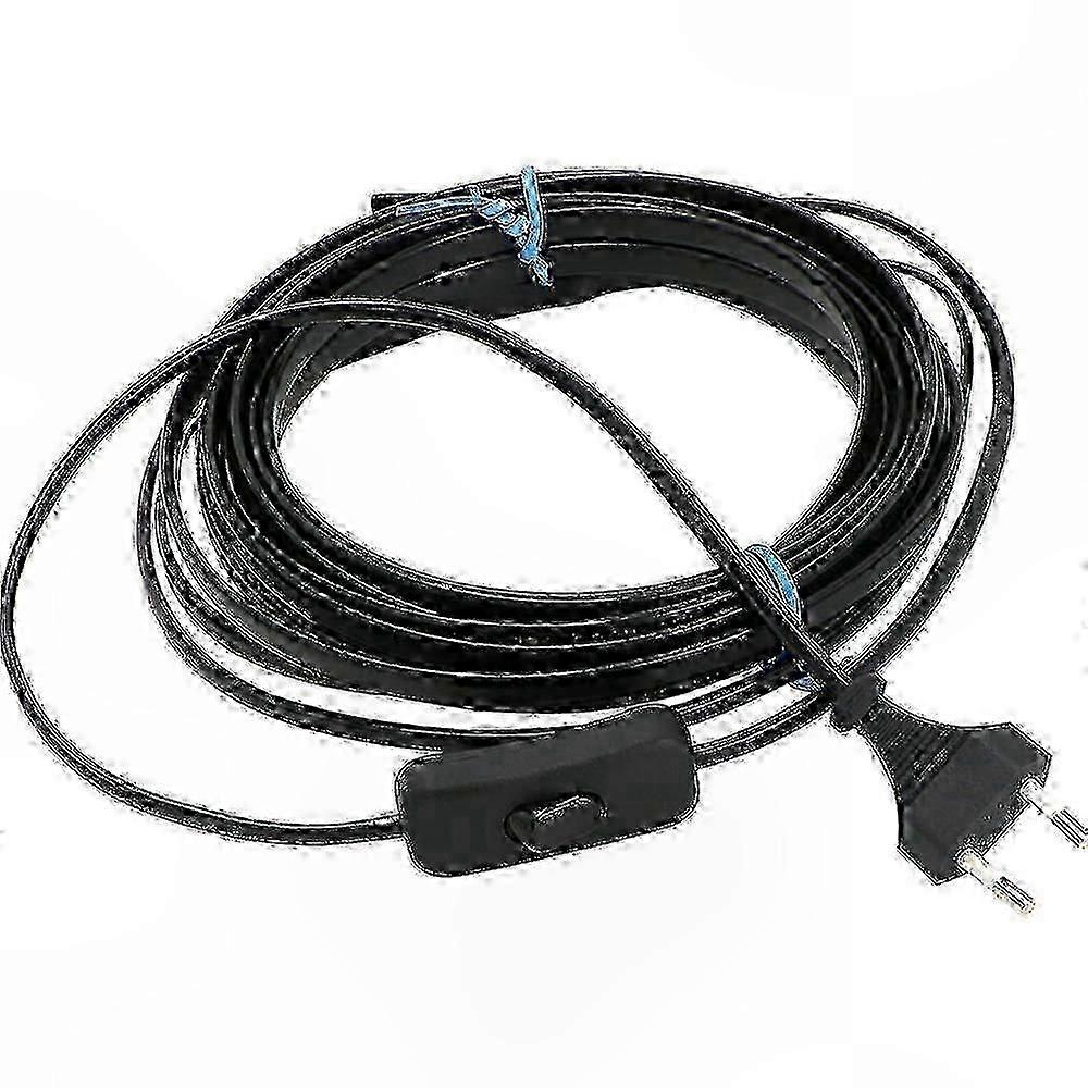 220V Pre-assembled Self-Regulating Heating Cable with Switch, EU Plug Power Cord compatible with Easy Installation-Good