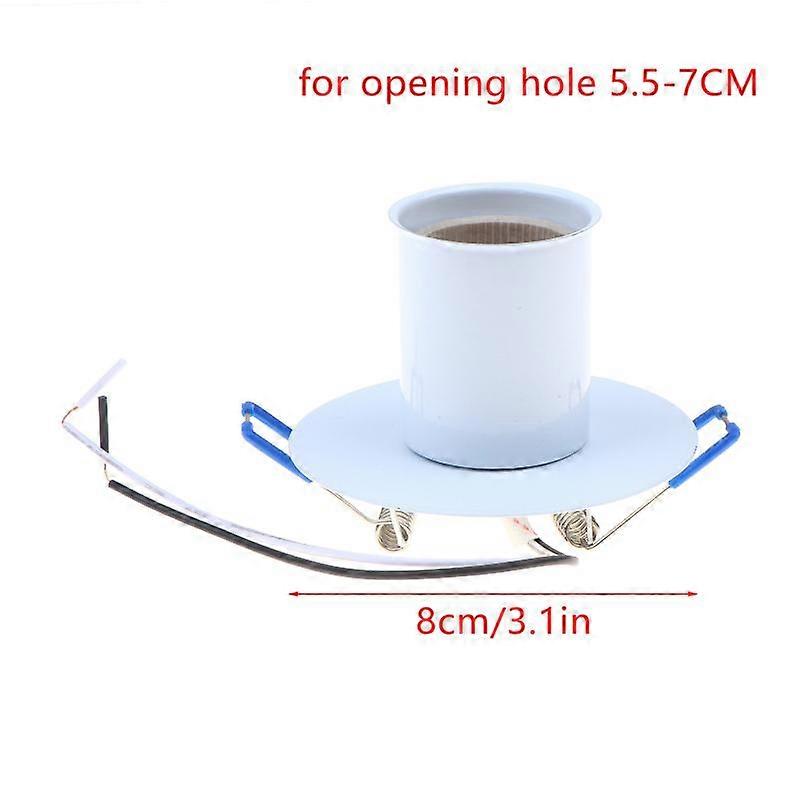 E27 Ceramic Light Socket with Metal Cap Spring Bracket Heat Insulation for Farm Warehouse Workshop Lighting Replacement