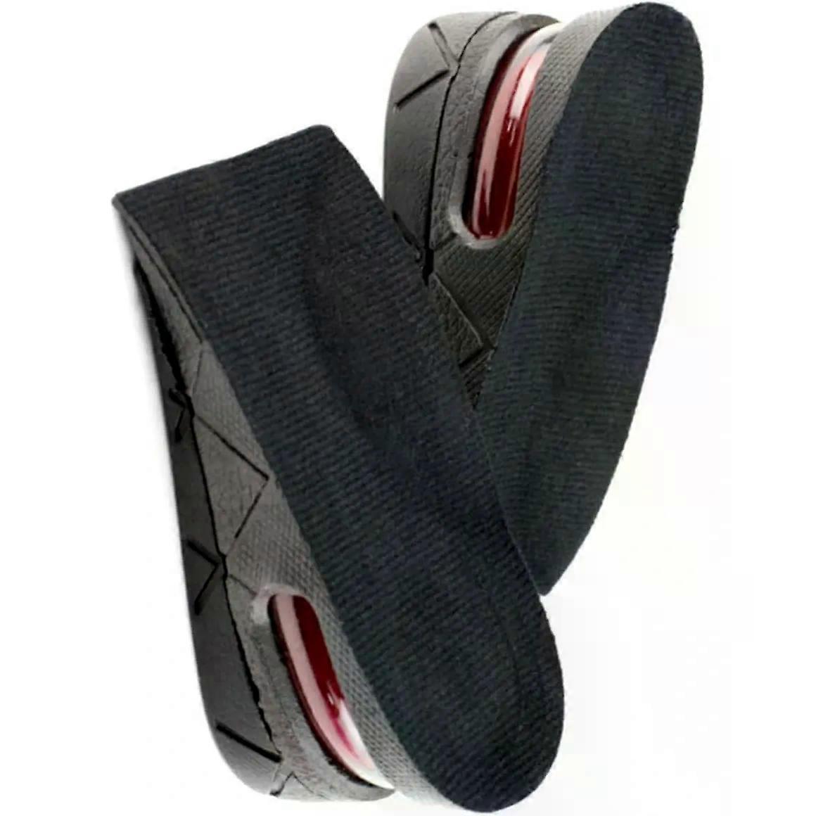 Adjustable Height Increase Shoe Inserts, 2 Layer Black PVC