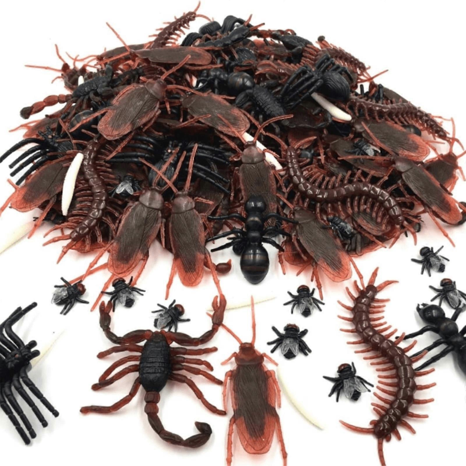 Plastic Realistic Bug Prank Props Set