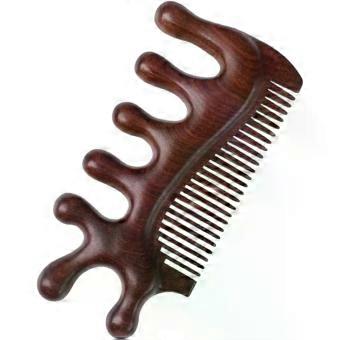 Sandalwood Massage Comb for Scalp and Hair Care Wooden Detangling Tool Scraping Function for Men and Women Grooming Routine