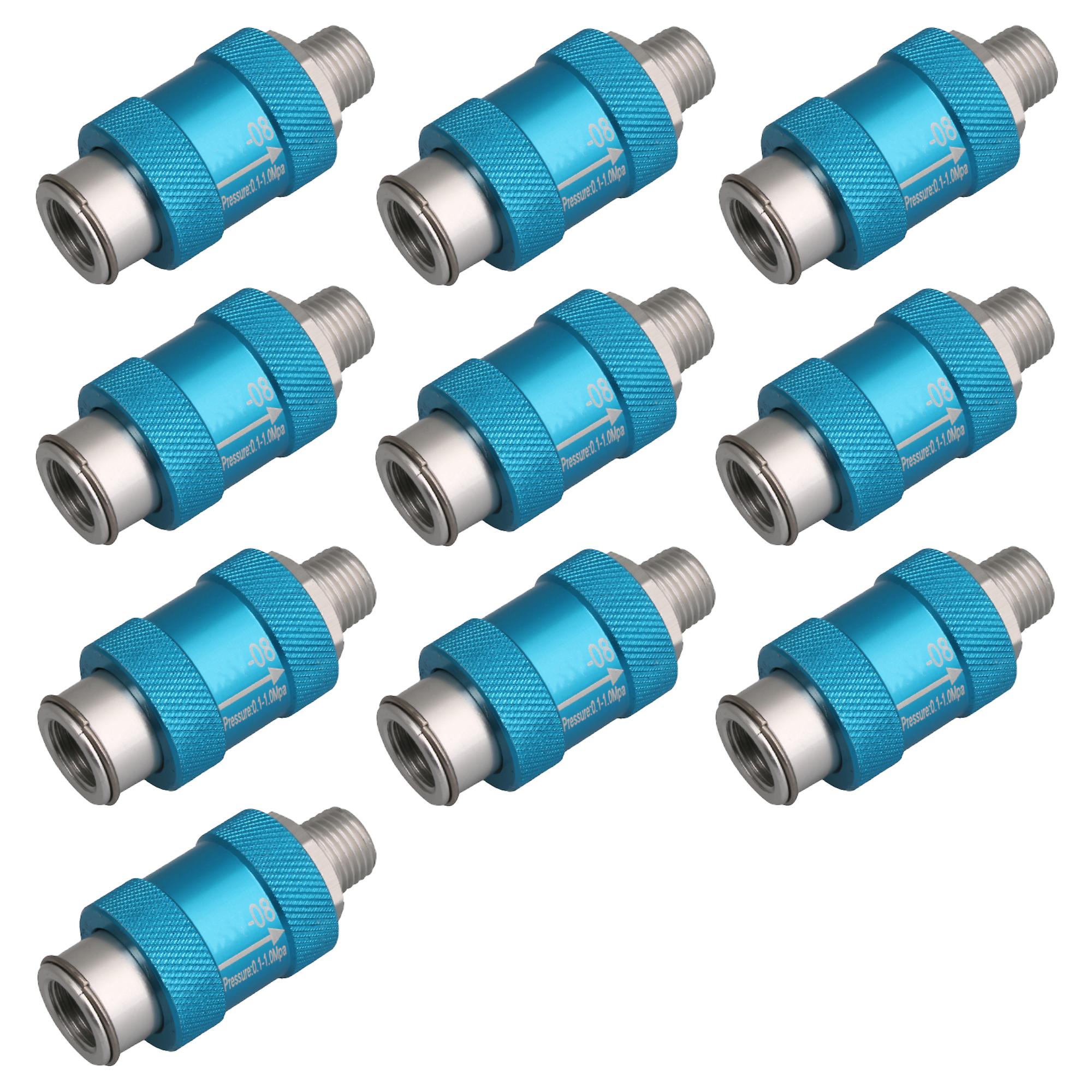 10Pcs Aluminum Valve Regulator Hand Manual Airflow Switch 1/4Inch Threaded