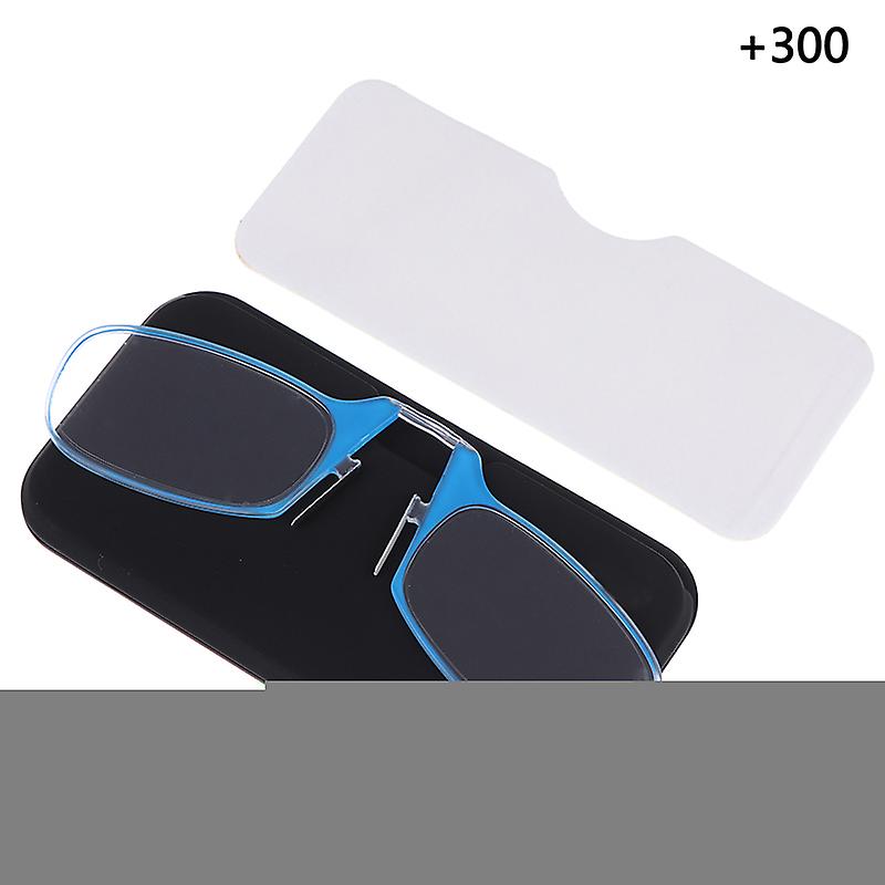 1pc Portable Clip Nose Reading Glasses Kit Unisex Optics Presbyopic Ultra Thin