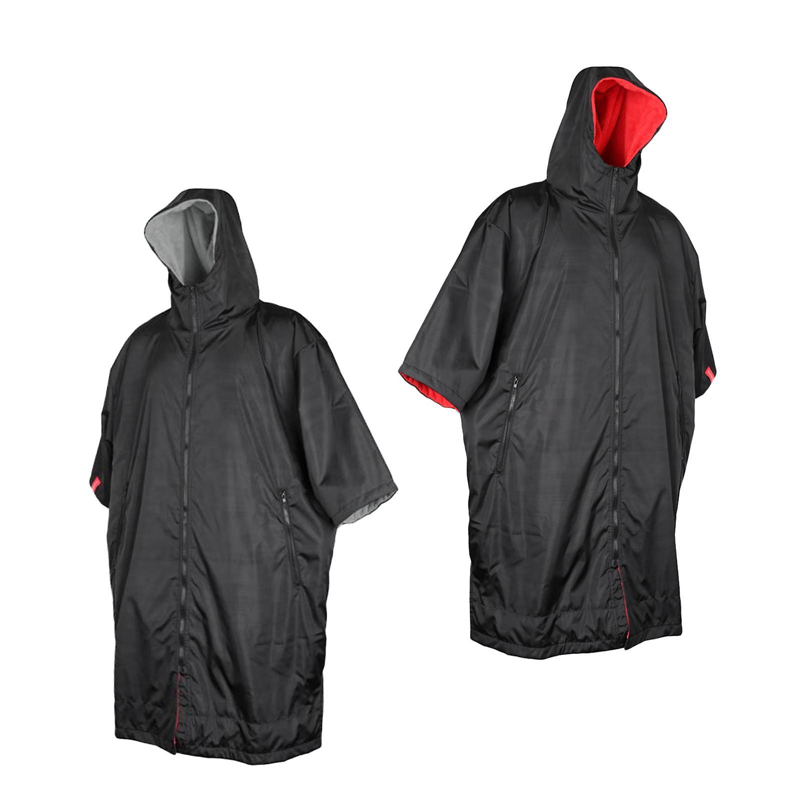 2Pcs imperméable surf changeant robe manteau extérieur polaire doublée vestes