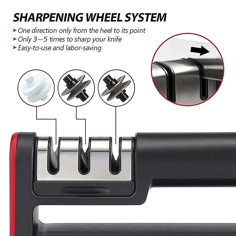 Knife Sharpener Professional Ceramic Tungsten Kitchen Sharpening System Tool