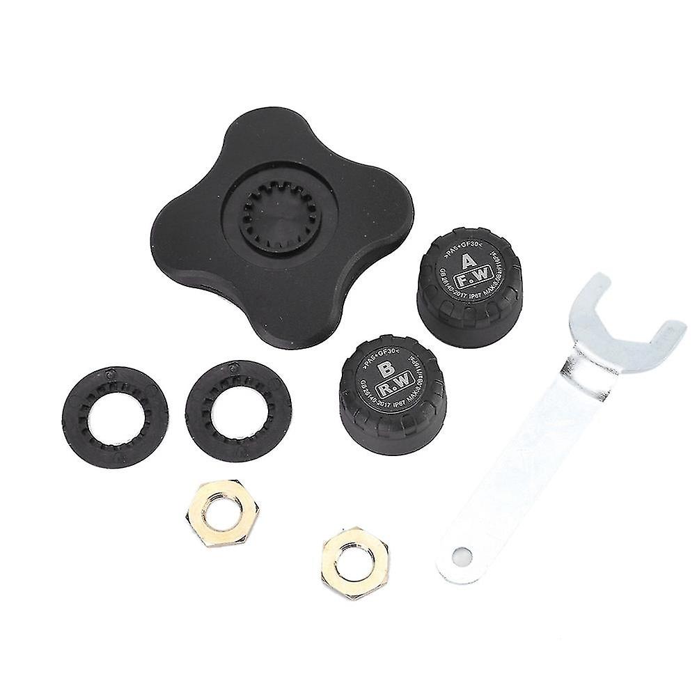 2Pcs Motorcycle Bluetooth Tpms Tire Pressure Monitoring External Interior Sensor Ip67