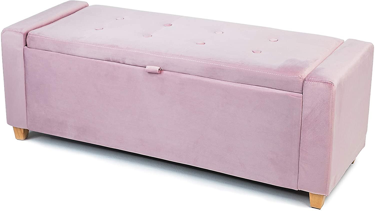 Hana Velvet Ottoman Padded Storage Bench
