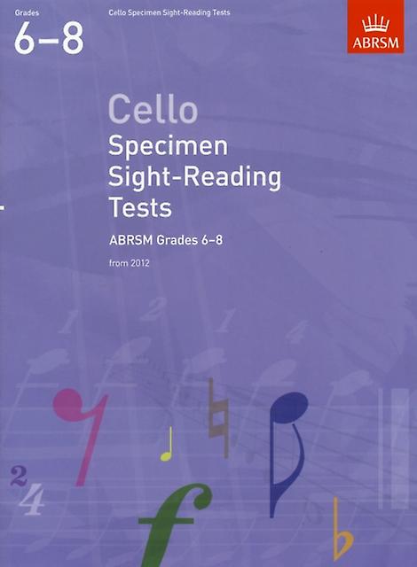 Cello Specimen Sightreading Tests Abrsm Grades 68 Sheet music Book
