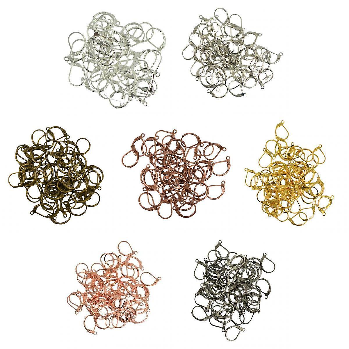350pcs French Leverback Earrings Hooks Open Loop Findings DIY Mixed