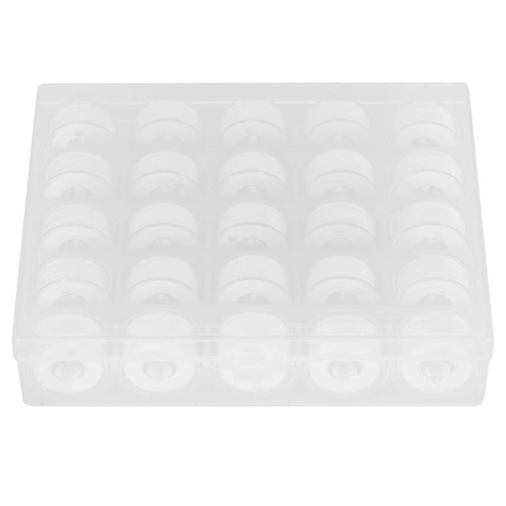 25 Grids Bobbins Sewing Threads Bobbin Spools with Storage Box Sewing Machine Accessories