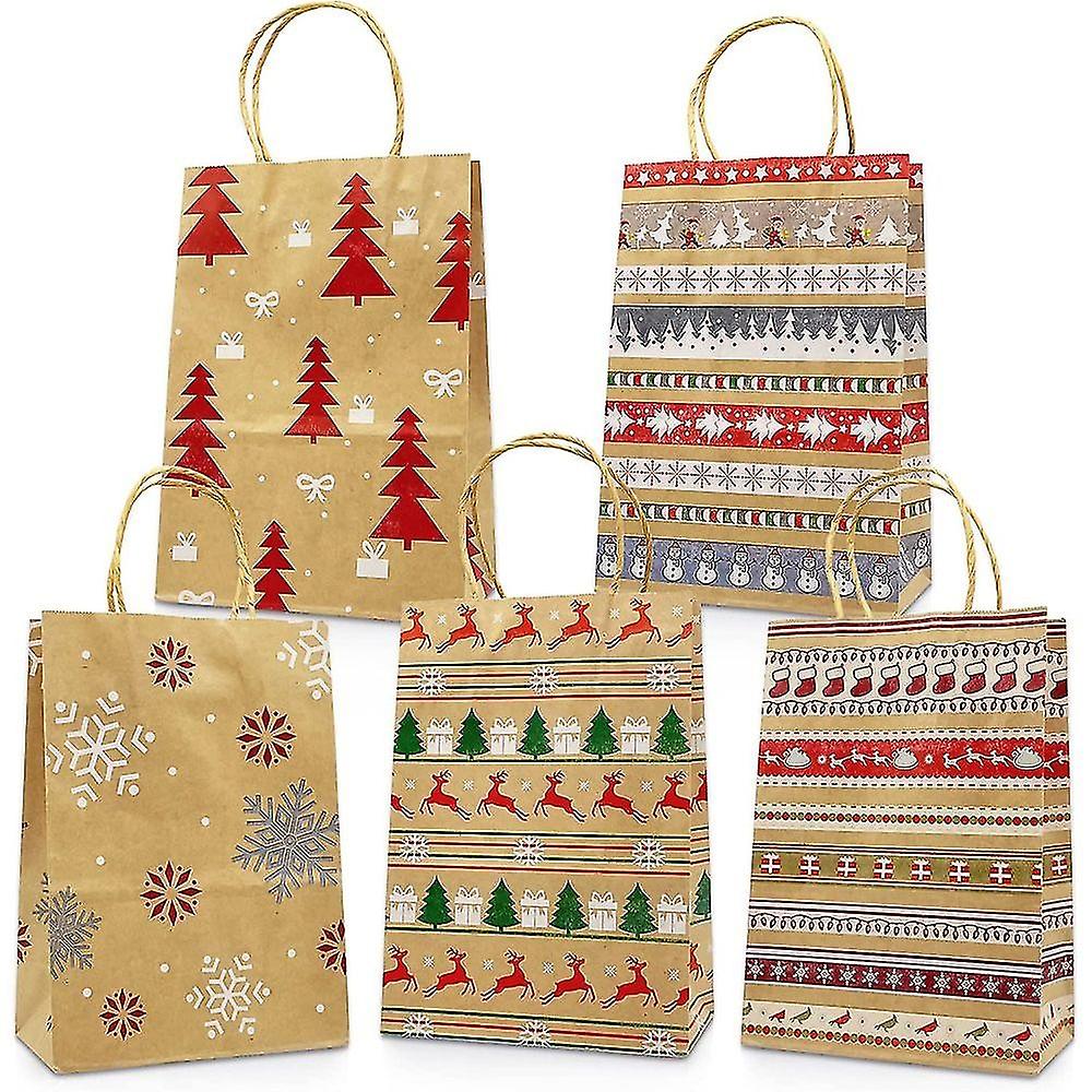 Christmas Decoration - Set Of 24 Christmas S With Handles, Printed With Christmas Designs, Ideal For