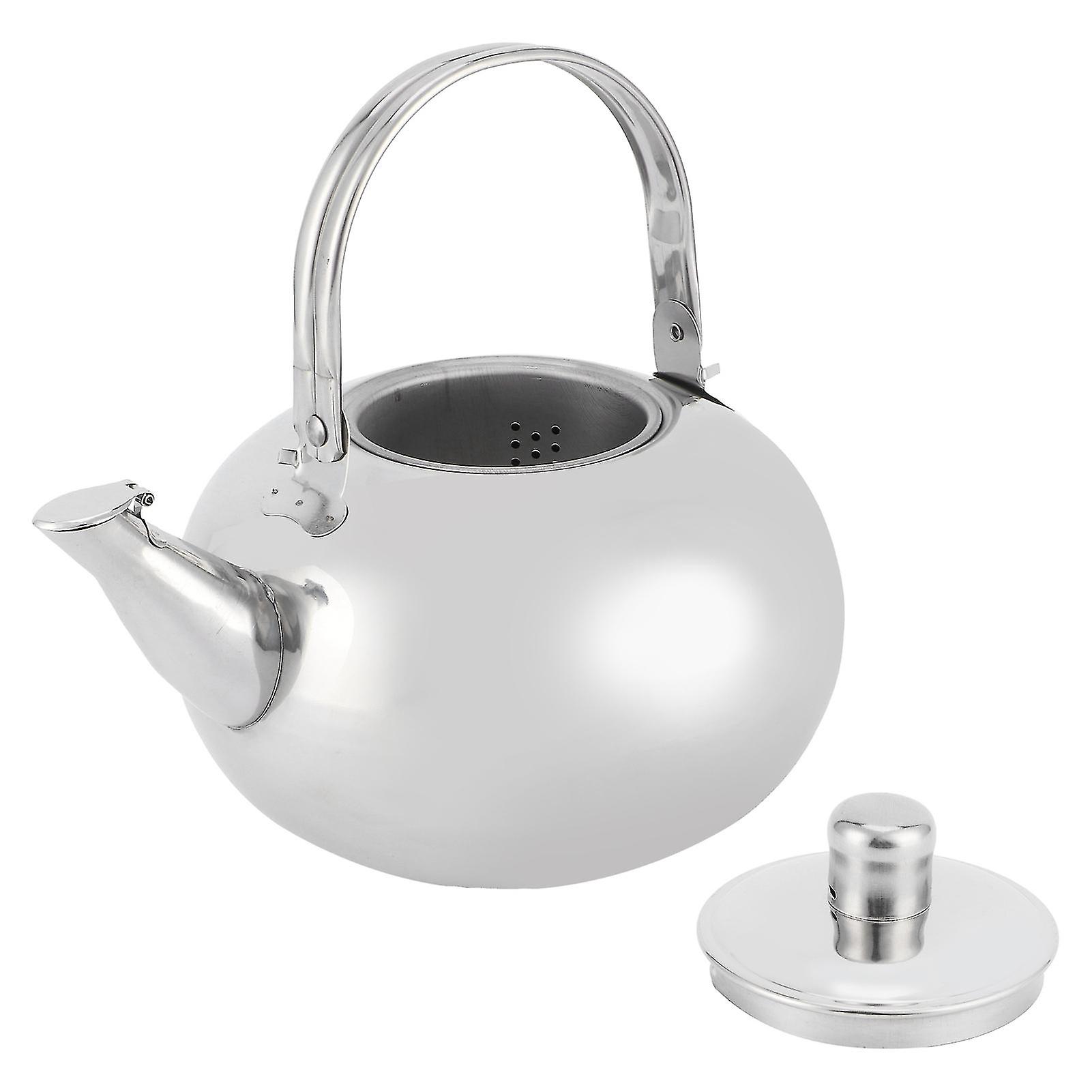 304 Stainless Steel Outdoor Teapot with Portable Handle, Leaf Filter, and Rapid Boiling Technology - for Camping, Hiking, and Picnics(1.4L)