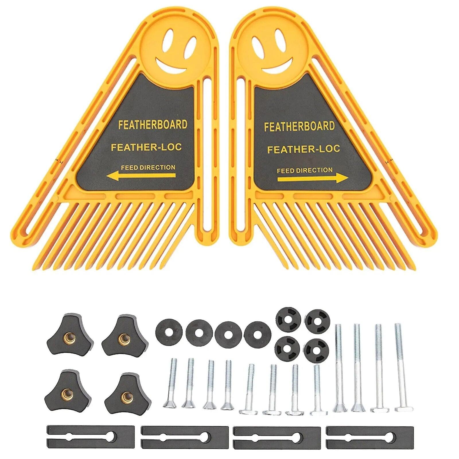 Multi-purpose Feather Loc Board Set Woodworking Engraving Machine Double Featherboards Miter Gauge Slot Woodwork Diy Tools