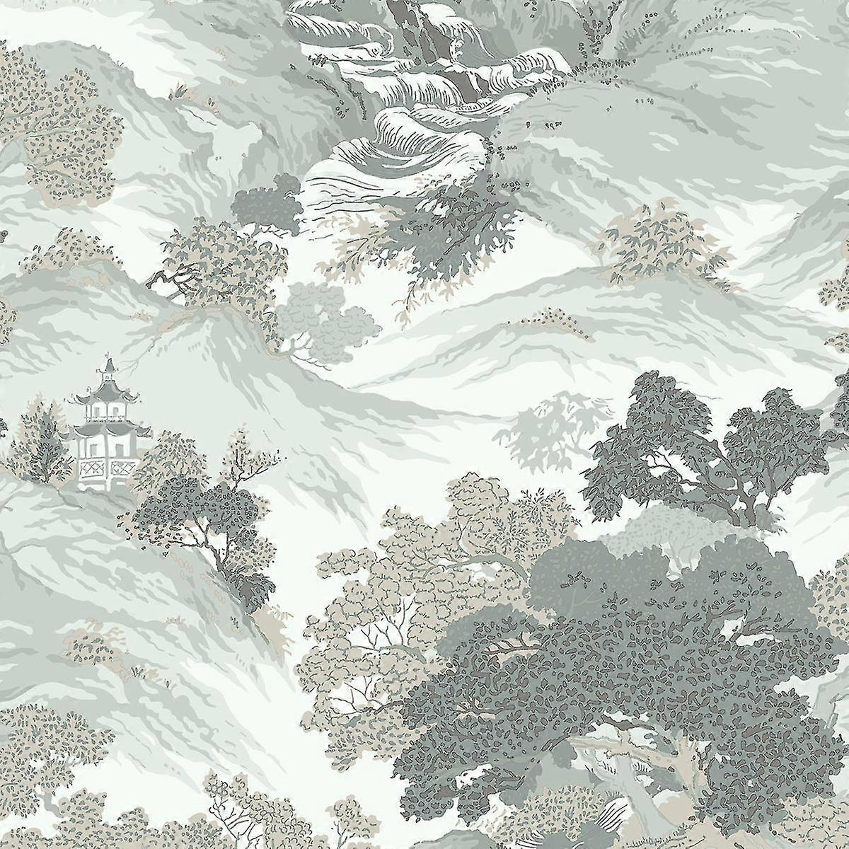Crown Archives Oriental Landscape Wallpaper