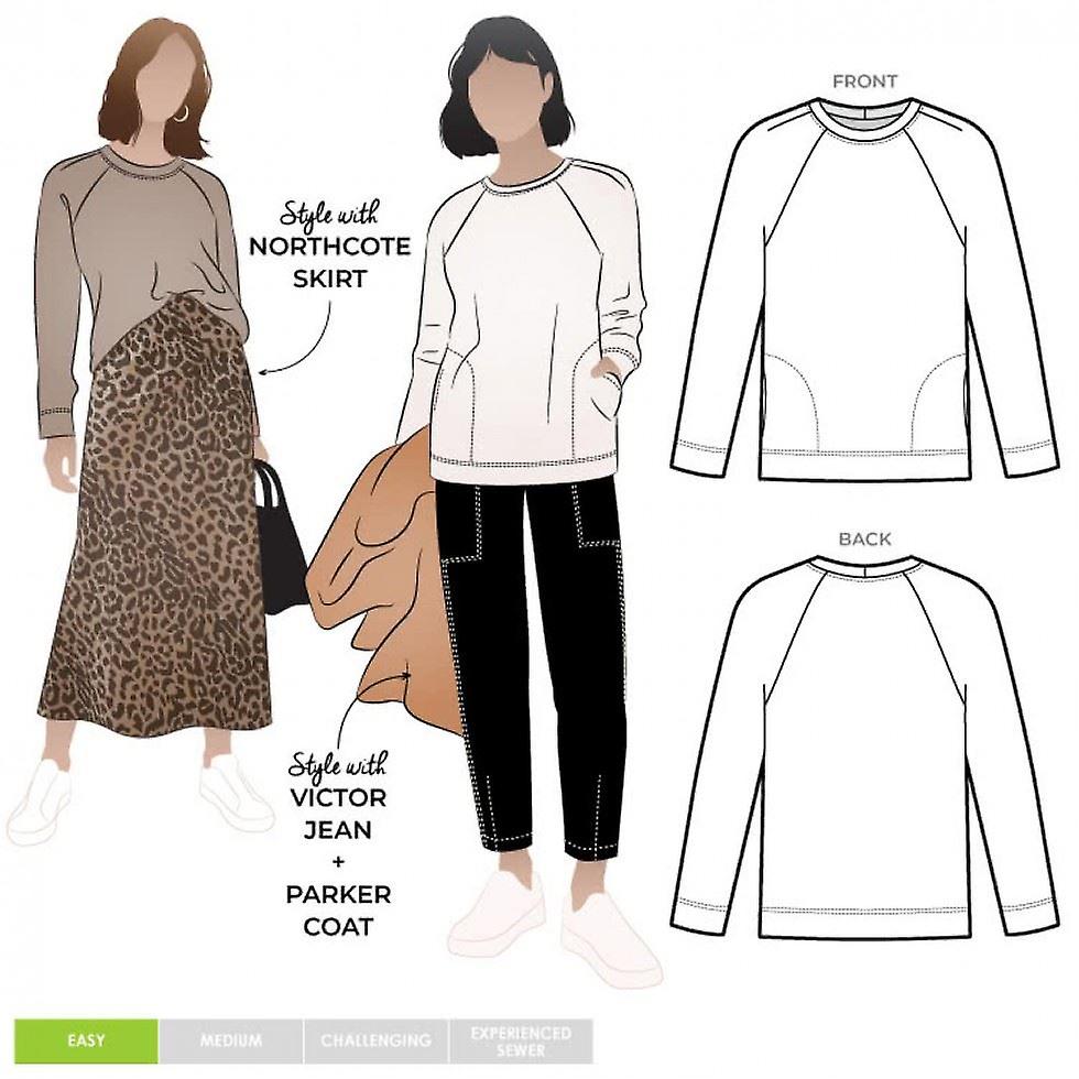 Style Arc Sewing Pattern Preston Knit Sweater Sizes 18-30