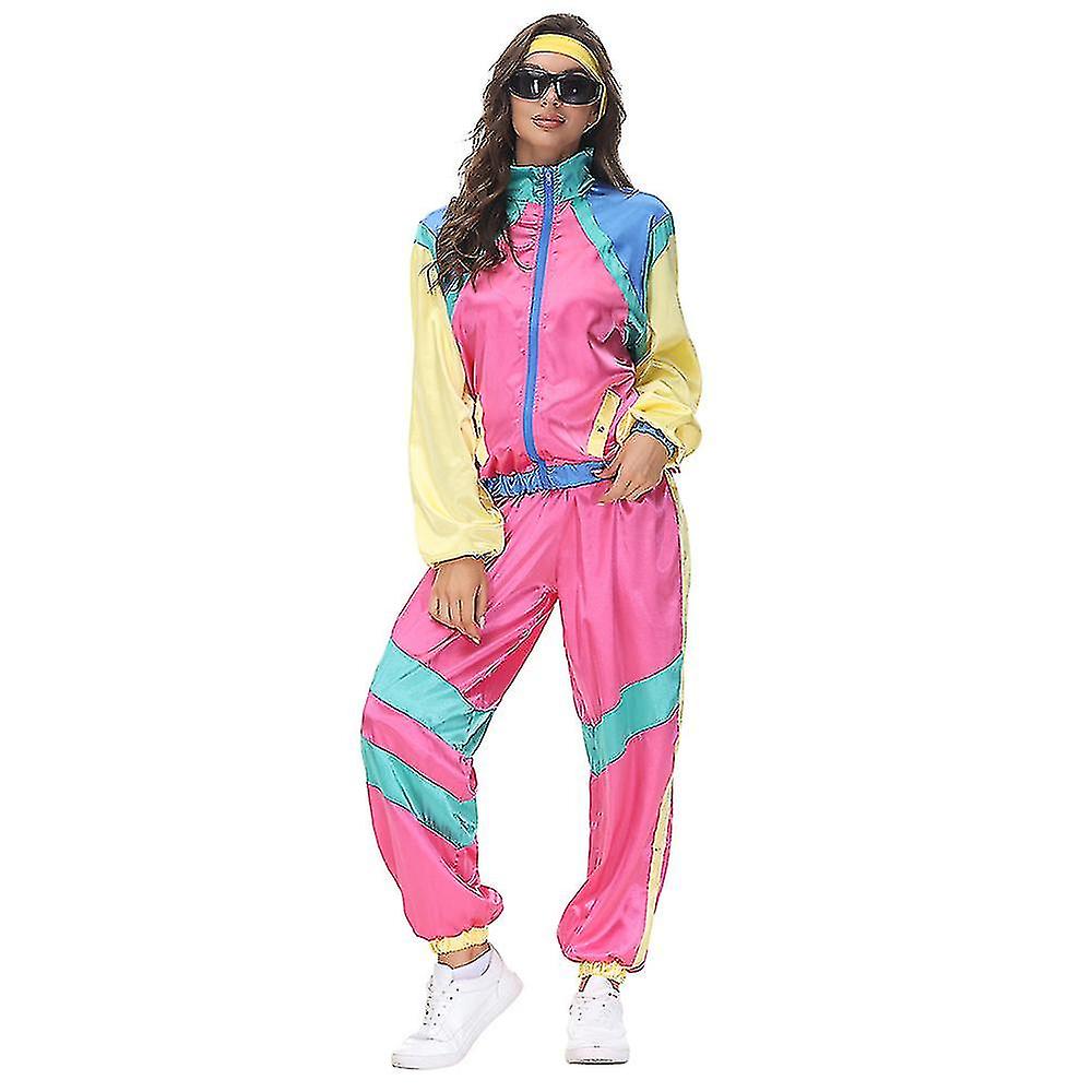 80s زي الرجعية بدلة رياضية 90s الهيب هوب ازياء شل دعوى حزب اللباس للرجال النساء