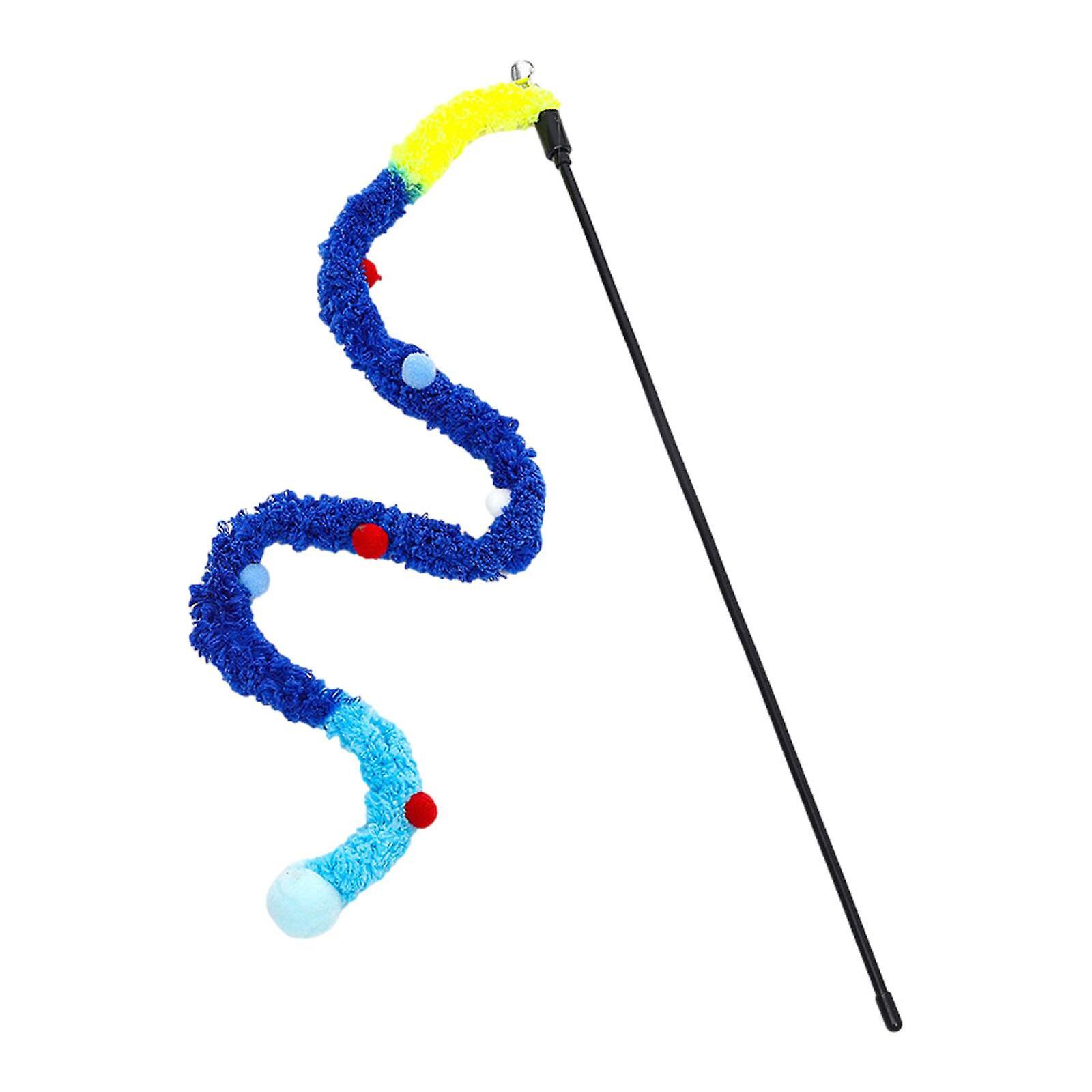 Cat Teaser Stick Plush Cat Wand Toy with Bells Cat Kitten Interactive Play Toy